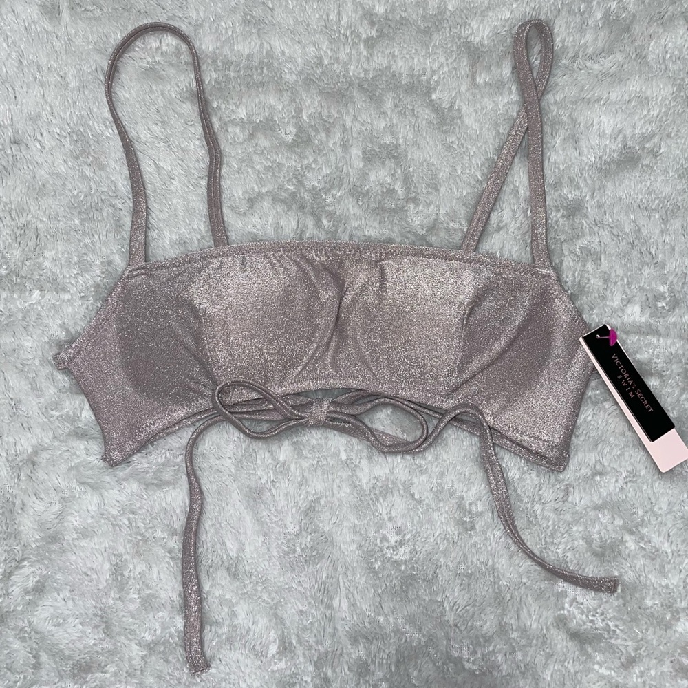 💜✨NWT Victoria’s Secret Strappy Back Padded Bandeau Bikini Top